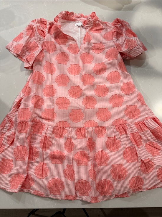 crown & ivy Dresses & Skirts - crown & ivy Pink Coral-Print Tiered Casual Dress